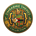 Zimbabwe Theme Collection emblem — a circular badge with a soapstone bird and shield motif